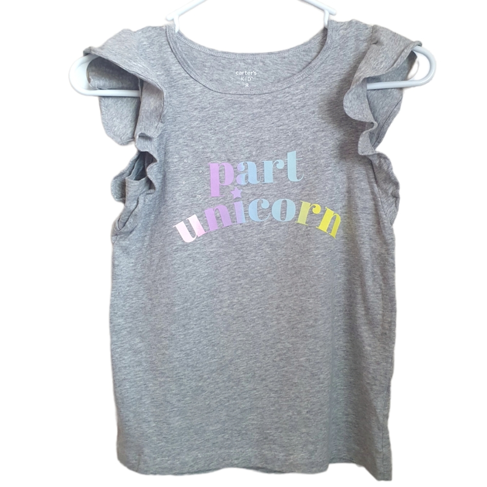 Carter's Kid Girl's Part Unicorn Stretch Top. Sz 8
